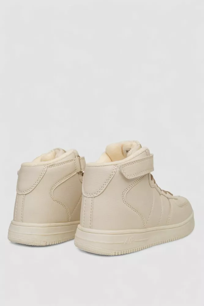 Купить Кроссовки женские зимние на меху, цвет бежевый, 248RH1040-5 - Фото №4