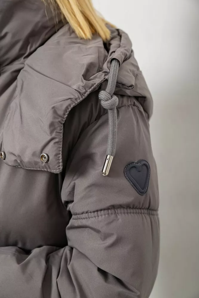 Купити Куртка жіноча зимова коротка  -уцінка, колір сірий, 244R983-U-6 - Фото №5