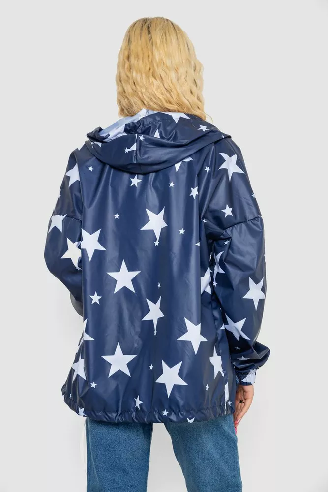 Купити Вітровка жіноча з капюшоном  -уцінка, колір синій, 238R102-U-32 - Фото №4