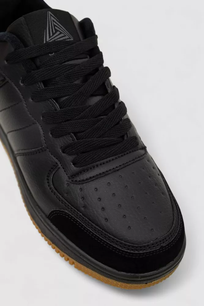 Купити Кросівки чоловічі зимові на хутрі, колір чорно-бежевий, 248RH201 - Фото №2