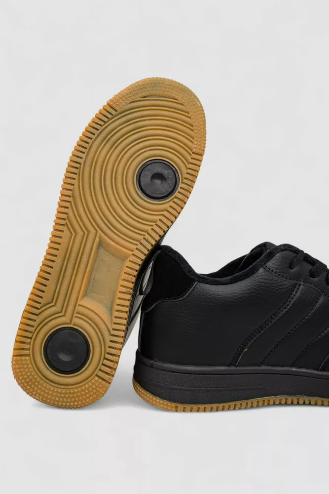 Купити Кросівки чоловічі зимові на хутрі, колір чорно-бежевий, 248RH201 - Фото №5