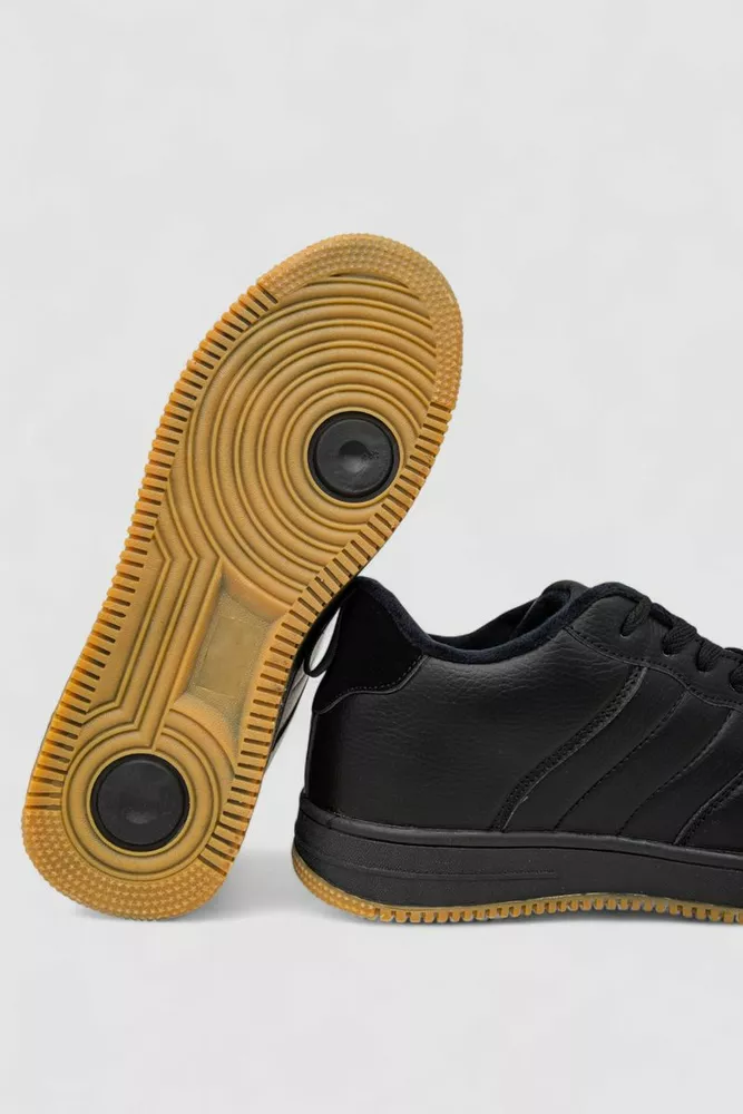 Купить Кроссовки мужские зимние на меху, цвет черно-бежевый, 248RH201 - Фото №11