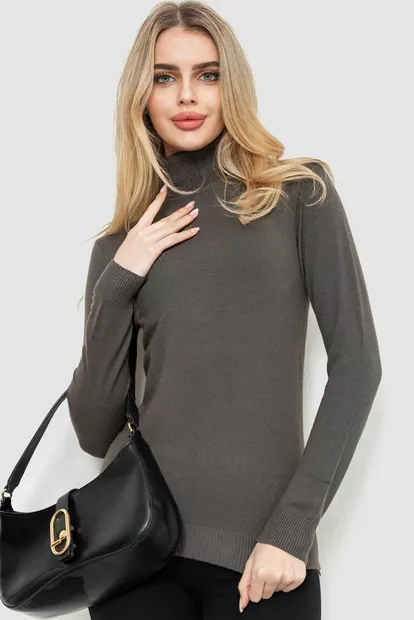 Гольф женский  однотонный  -уценка, цвет темно-серый, 244RA01-U-3