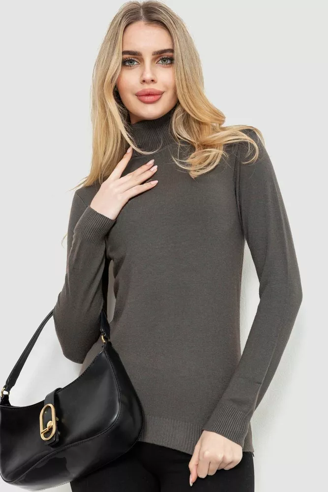 Купить Гольф женский  однотонный  -уценка, цвет темно-серый, 244RA01-U-3 - Фото №1