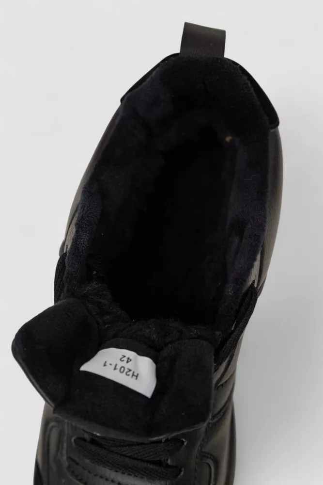 Купить Кроссовки мужские зимние на меху, цвет черный, 248RH201 - Фото №6