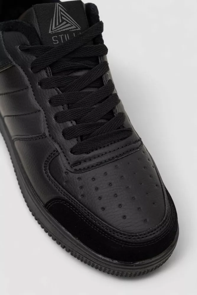 Купить Кроссовки мужские зимние на меху, цвет черный, 248RH201 - Фото №2