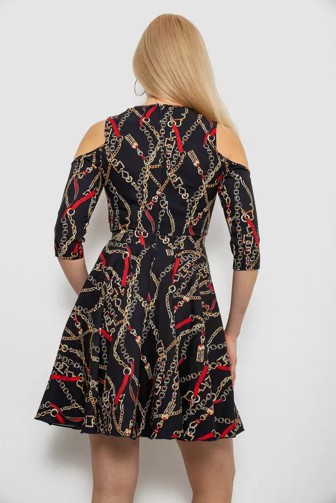 Купить Платье женское с принтом, цвет черный, 230R182 - Фото №4
