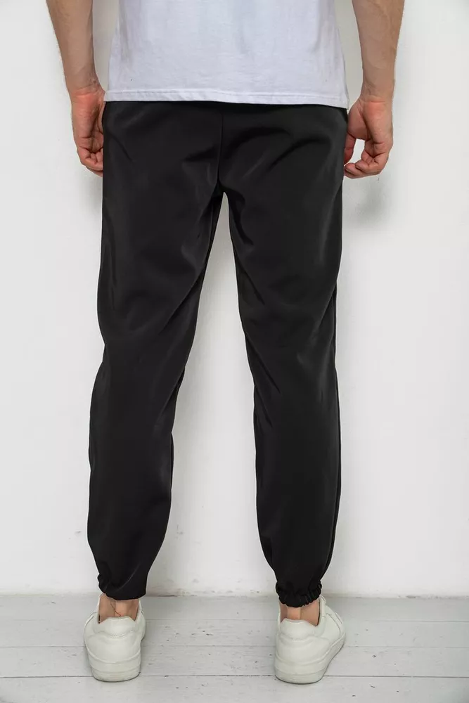 Купити Спортивні штани чоловічі на флісі  -уцінка, колір чорний, 238R58629-1-U-1 - Фото №4