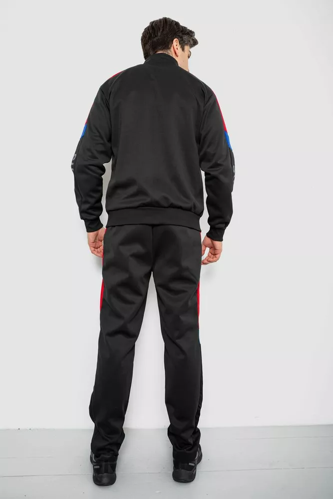 Купить Спортивный костюм мужской двухнитка  -уценка, цвет черный, 129R5215-U-8 - Фото №4