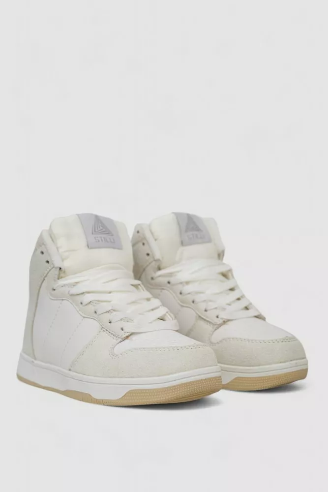 Купить Кроссовки женские зимние на меху  -уценка, цвет бело-бежевый, 248RH1060-5-U-5 - Фото №3