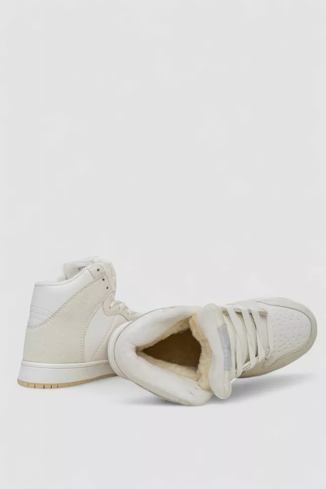 Купить Кроссовки женские зимние на меху  -уценка, цвет бело-бежевый, 248RH1060-5-U-5 - Фото №5