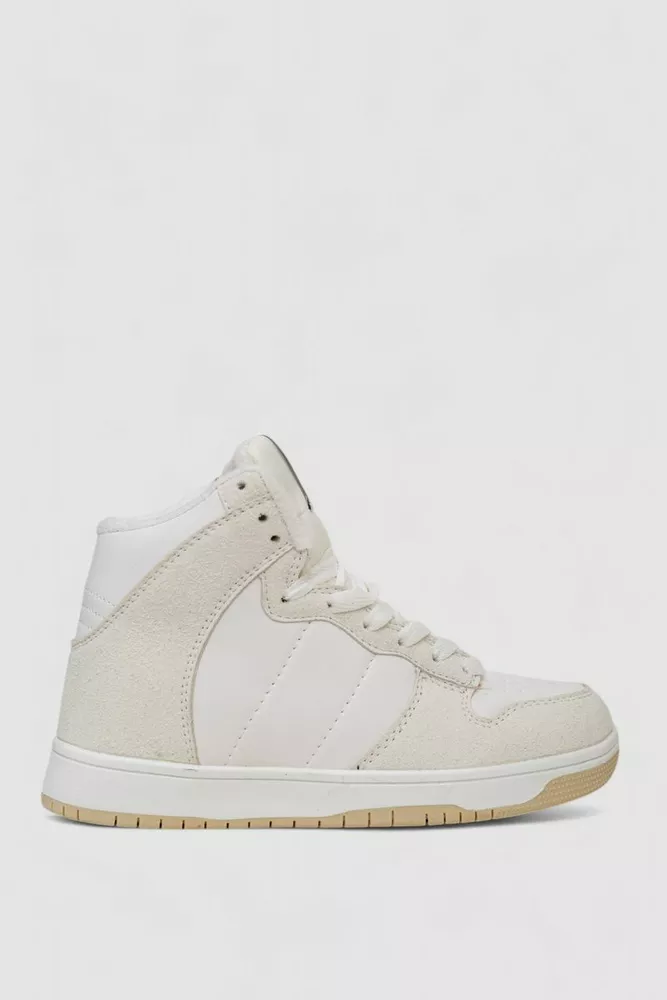 Купить Кроссовки женские зимние на меху  -уценка, цвет бело-бежевый, 248RH1060-5-U-5 - Фото №1