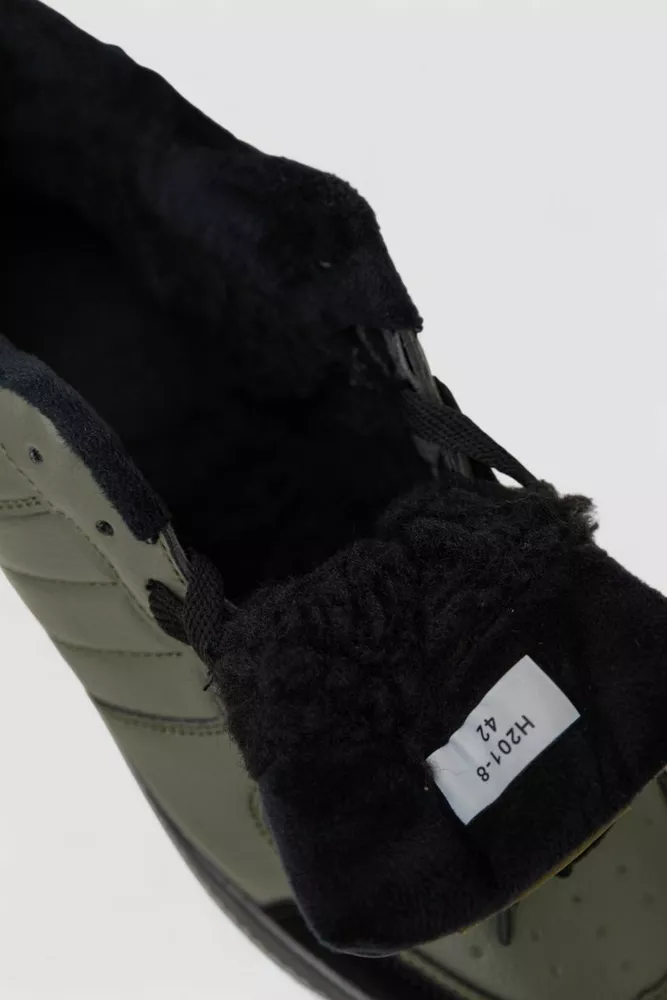 Купить Кроссовки мужские зимние на меху, цвет хаки, 248RH201 - Фото №6