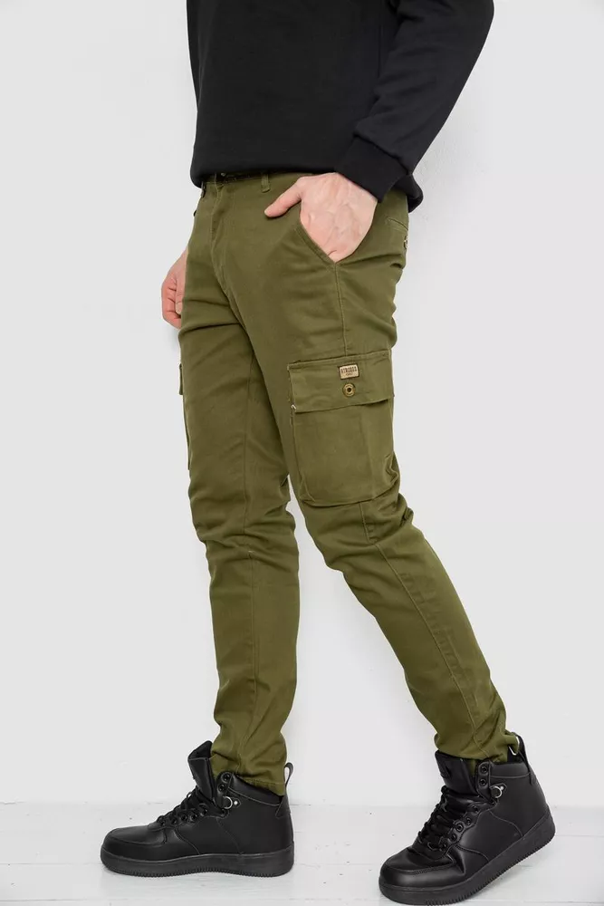 Купити Джинси чоловічі демісезонні  уцінка, колір хакі, 243R8083-U-1 - Фото №3