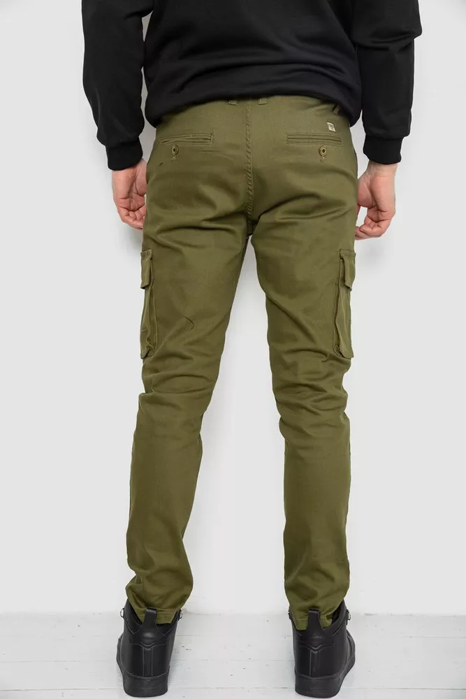 Купити Джинси чоловічі демісезонні  уцінка, колір хакі, 243R8083-U-1 - Фото №4