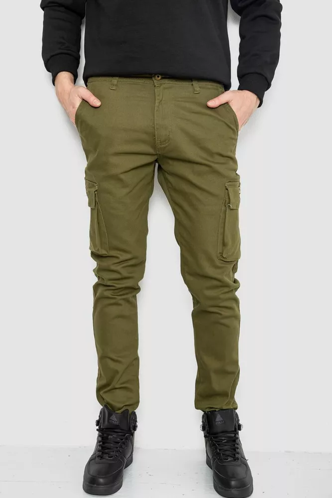 Купити Джинси чоловічі демісезонні  уцінка, колір хакі, 243R8083-U-1 - Фото №1