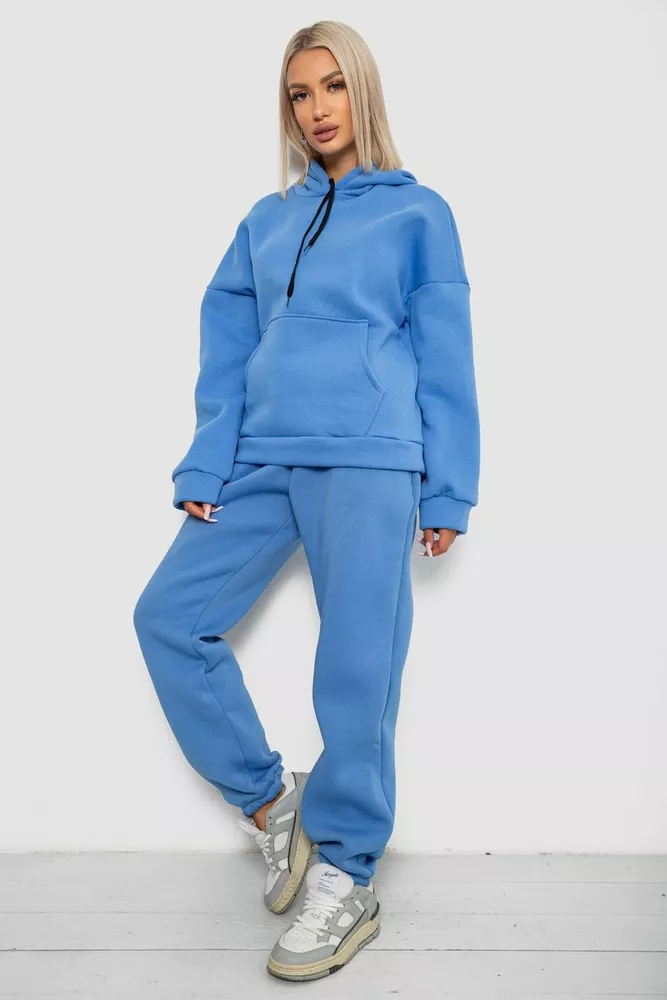 Купить Спортивный костюм женский на флисе  -уценка, цвет джинс, 238R5726-U-8 - Фото №3
