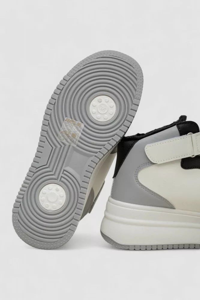 Купить Кроссовки женские зимние на меху  -уценка, цвет бело-серый, 248RAM03-86-U-1 - Фото №7