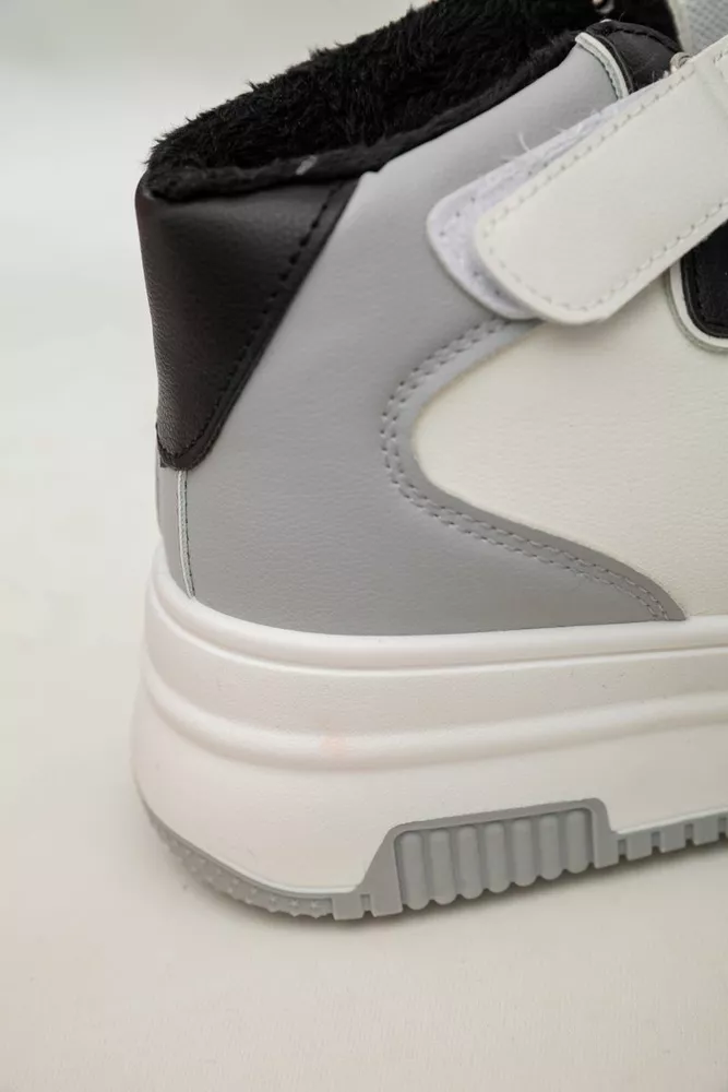 Купить Кроссовки женские зимние на меху  -уценка, цвет бело-серый, 248RAM03-86-U-1 - Фото №8