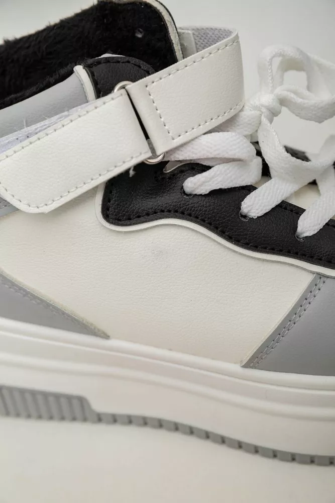 Купить Кроссовки женские зимние на меху  -уценка, цвет бело-серый, 248RAM03-86-U-1 - Фото №9