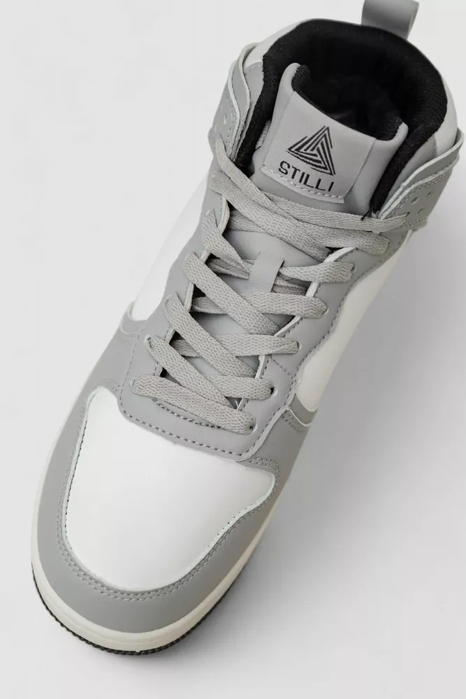 Купити Кросівки чоловічі зимові на хутрі  уцінка, колір біло-сірий, 248RCX698-U-5 - Фото №2