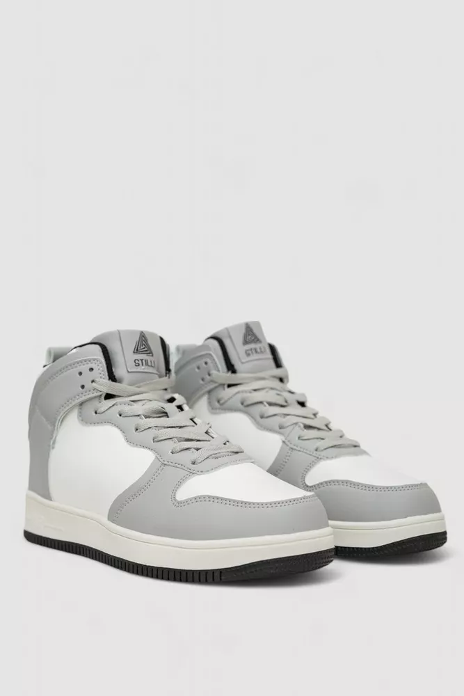 Купити Кросівки чоловічі зимові на хутрі  уцінка, колір біло-сірий, 248RCX698-U-5 - Фото №3