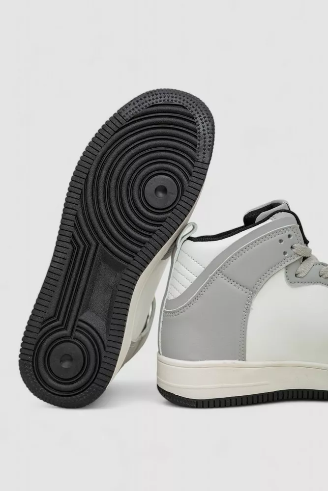 Купити Кросівки чоловічі зимові на хутрі  уцінка, колір біло-сірий, 248RCX698-U-5 - Фото №7