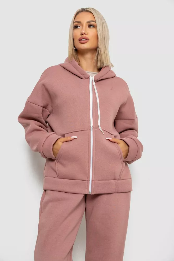 Купить Спортивный костюм женский на флисе  -уценка, цвет пудровый, 238R5715-5-U-1 - Фото №2