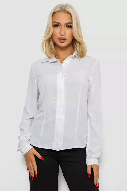 Блуза классическая  -уценка, цвет белый, 230R08-2-U-2