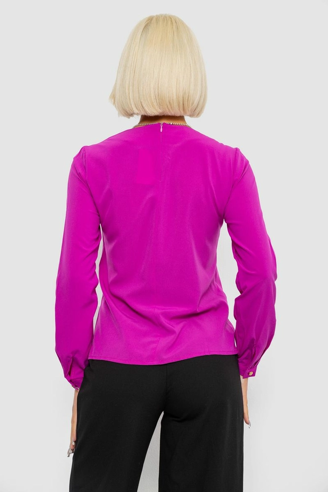 Купить Блуза однотонная  -уценка, цвет фуксия, 230R306-U-149 - Фото №4