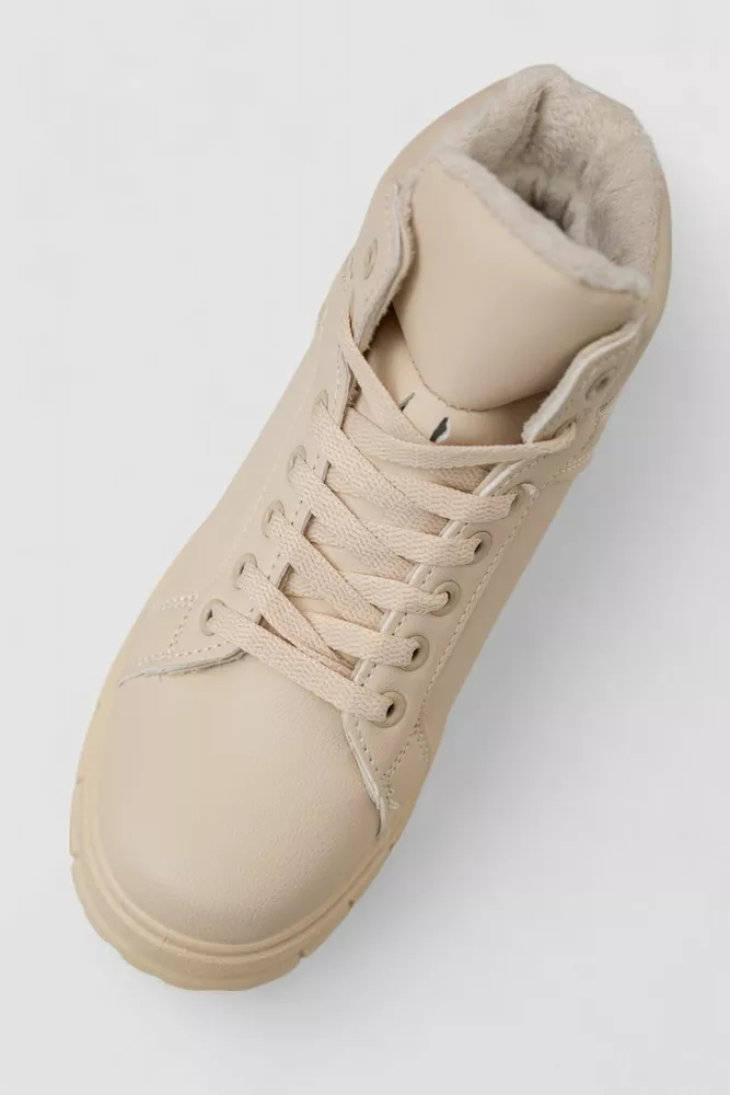 Купить Кроссовки женские зимние на меху  -уценка, цвет бежевый, 248RMB13-U-1 - Фото №2