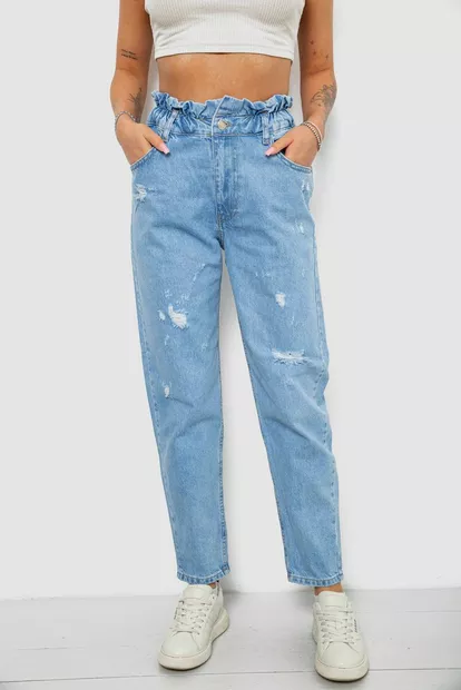 Джинсы женские Mom-fit, цвет голубой, 244R1601S20-LZ