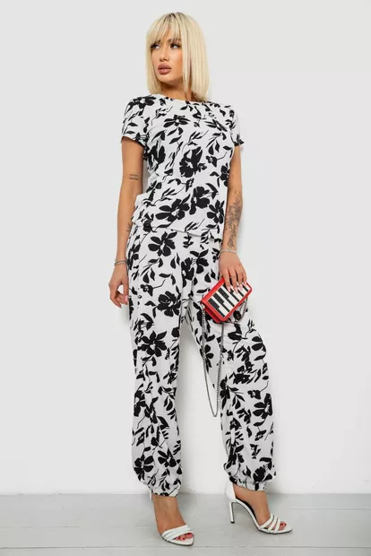 Костюм женский повседневный с принтом, цвет молочный, 257R815