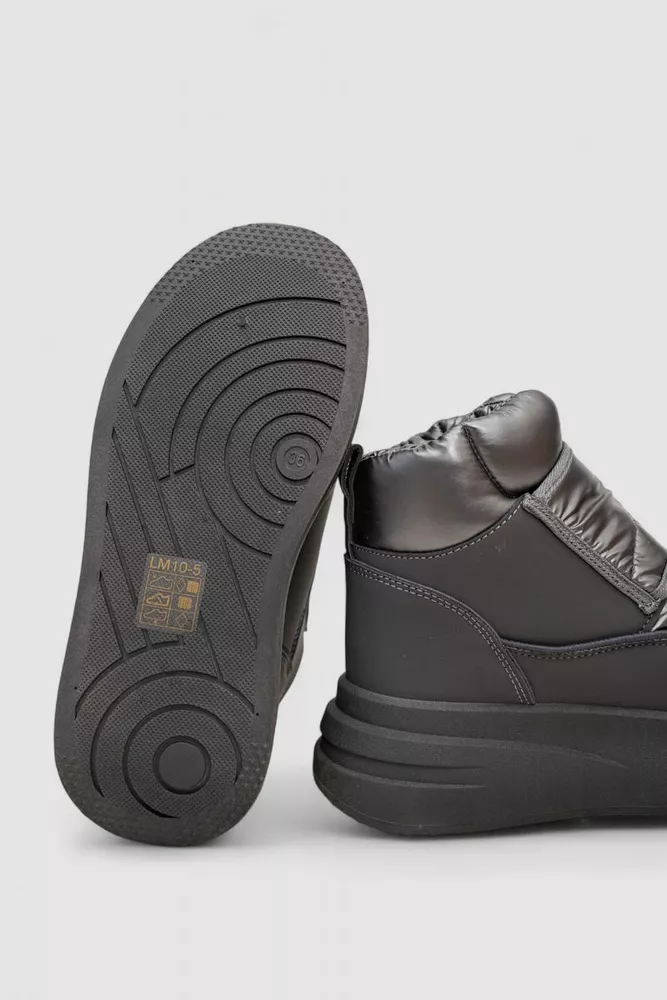 Купить Дутики женские зимние на меху  -уценка, цвет серый, 248RLM10-U - Фото №5