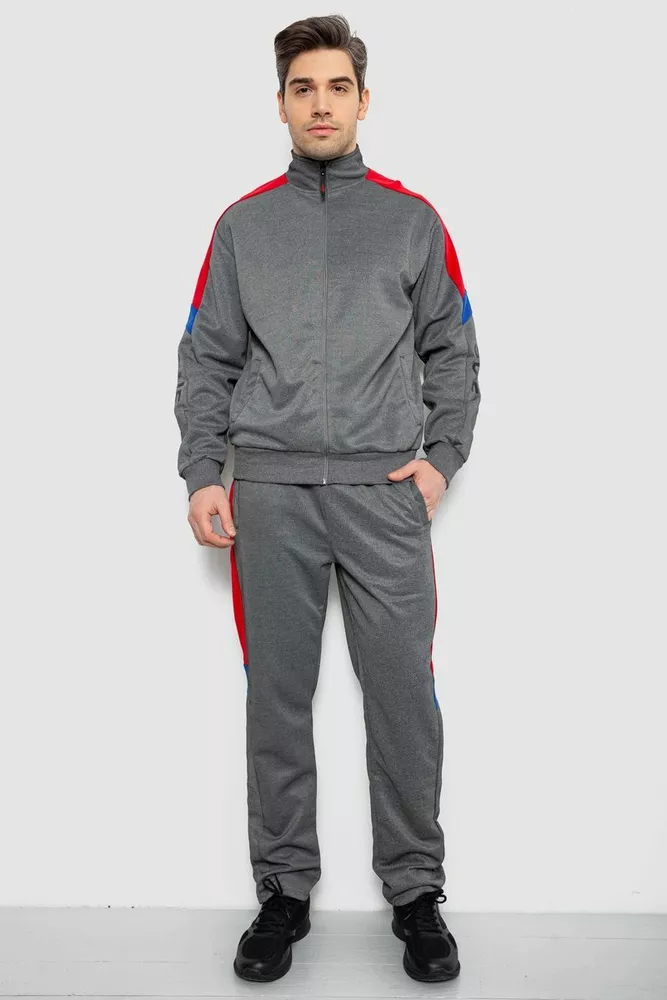 Купить Спортивный костюм мужской двухнитка  -уценка, цвет серый, 129R5215-U-9 - Фото №1