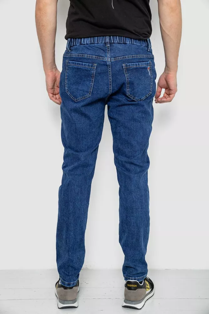 Купить Джинсы мужские на резинке  -уценка, цвет синий, 244R8064-U - Фото №4