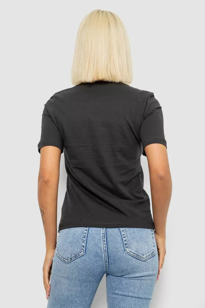 Купить Футболка женская с принтом, цвет грифельный, 241R124 - Фото №4