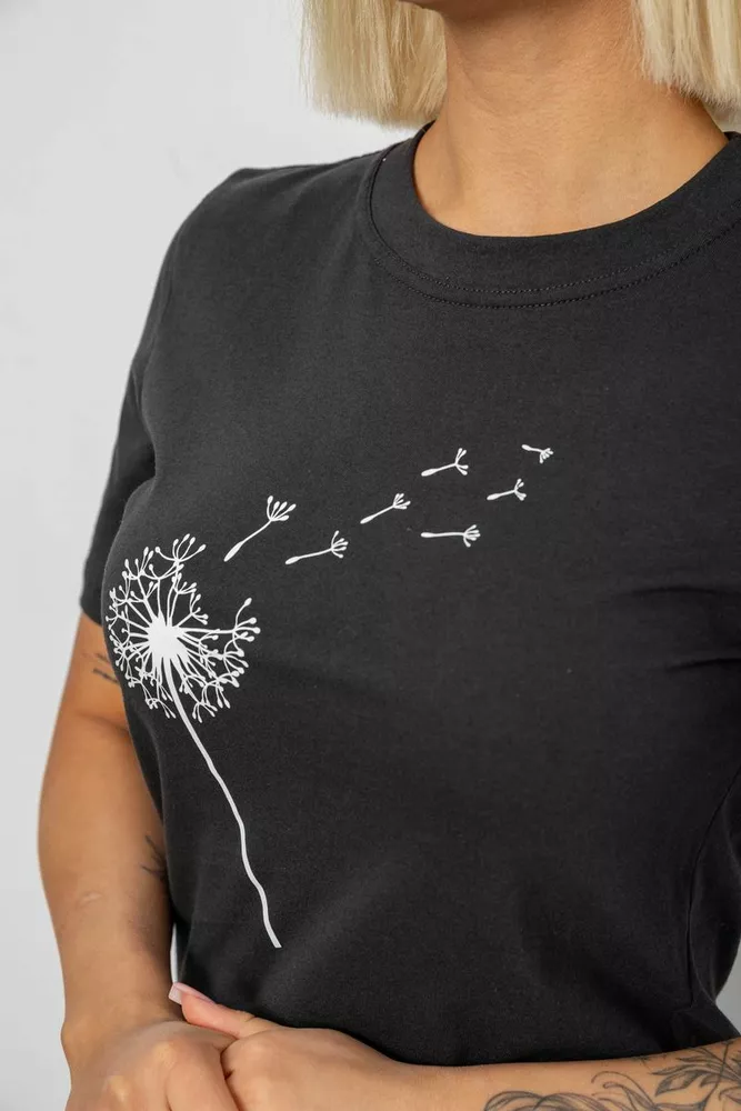 Купить Футболка женская с принтом, цвет грифельный, 241R124 - Фото №5