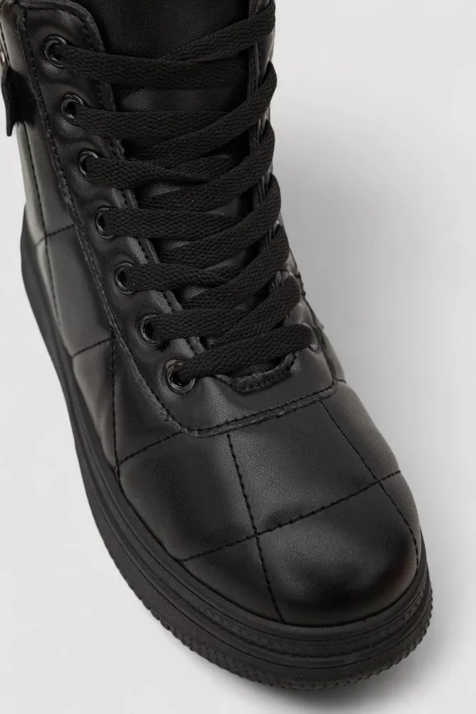 Купити Кросівки жіночі зимові, колір чорний, 248RBB10 - Фото №2