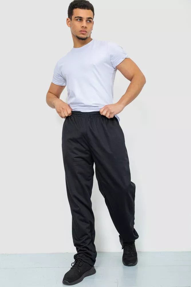 Купити Спорт чоловічі штани, колір чорний, 244R0033 - Фото №2
