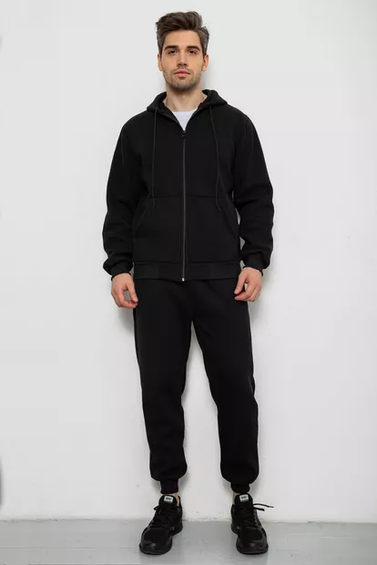 Спортивный костюм мужской на флисе. -уценка, цвет черный, 238R165-U-2