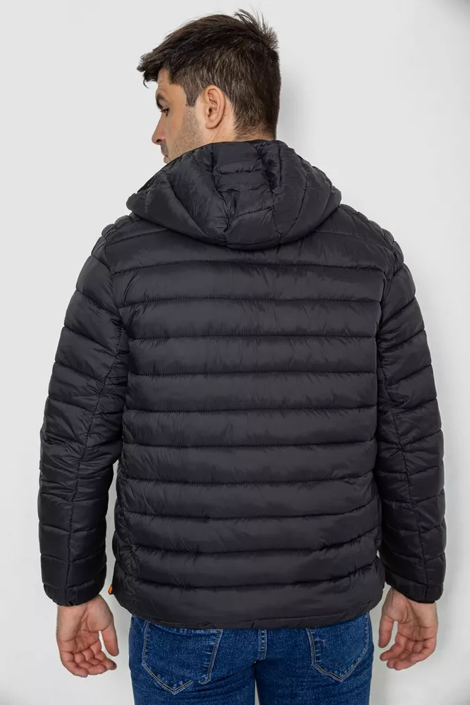 Купить Демисезонная мужская куртка на синтепоне  -уценка, цвет черный, 247R5070-U-13 оптом - Фото №4