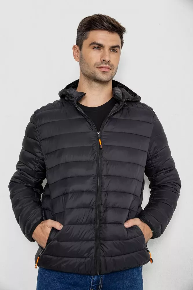 Купить Демисезонная мужская куртка на синтепоне  -уценка, цвет черный, 247R5070-U-13 оптом - Фото №1