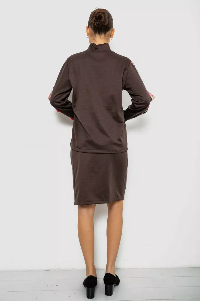 Купить Костюм женский, цвет коричнево-красный, 257R322-3 - Фото №5