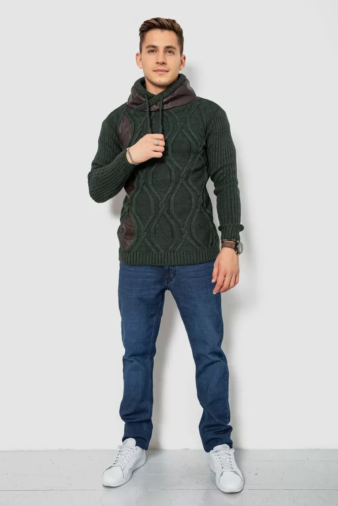 Купити Светр чоловічий, колір хакі, 247R3248 - Фото №2