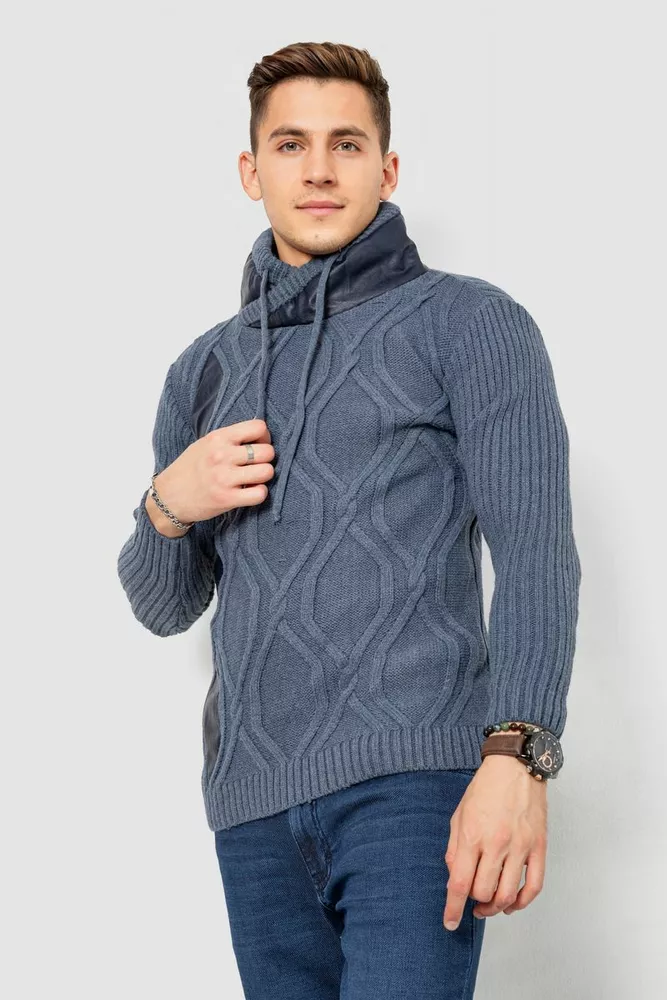 Купити Светр чоловічий, колір джинс, 247R3248 - Фото №1