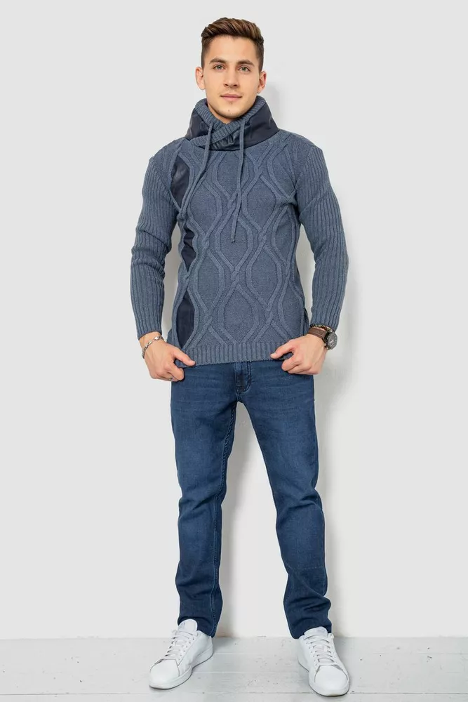 Купити Светр чоловічий, колір джинс, 247R3248 - Фото №2
