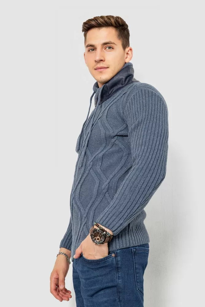 Купити Светр чоловічий, колір джинс, 247R3248 - Фото №3
