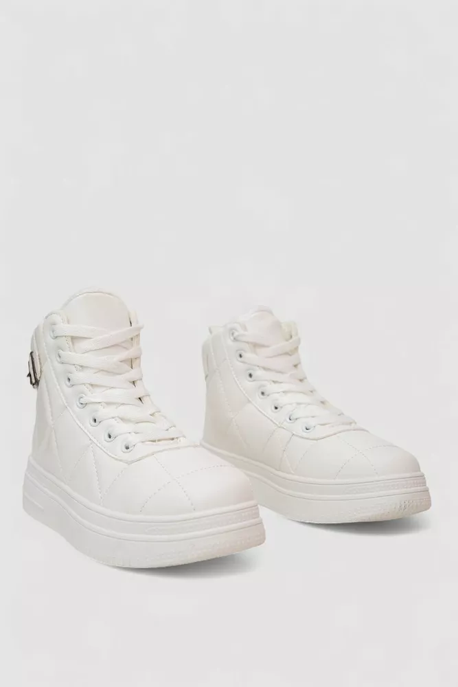 Купити Кросівки жіночі зимові, колір білий, 248RBB10 - Фото №3