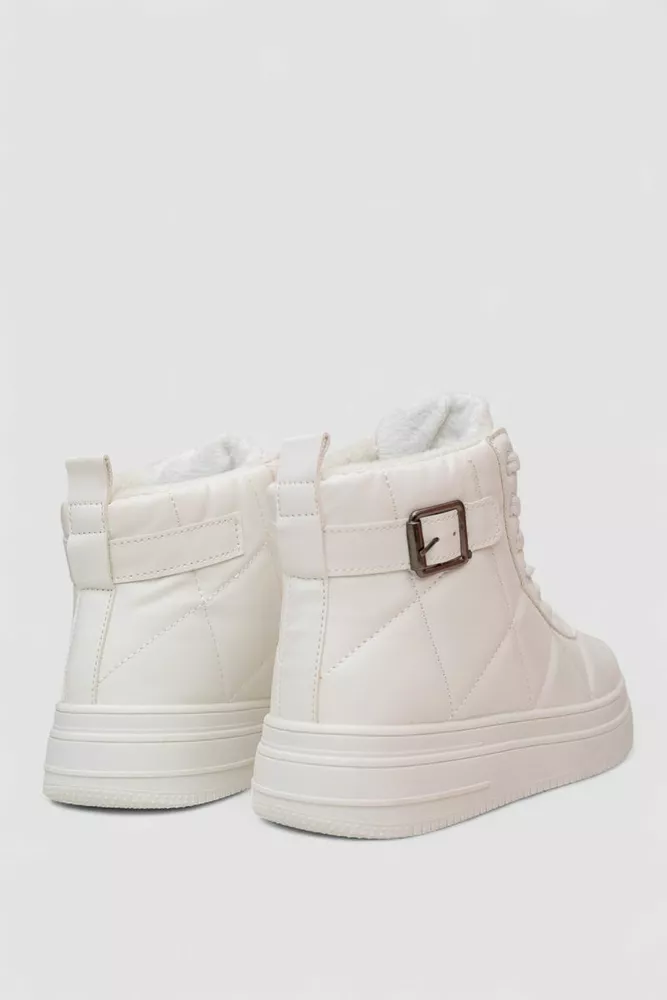 Купити Кросівки жіночі зимові, колір білий, 248RBB10 - Фото №4